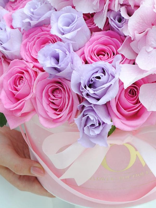 Gėlių dėžutė “Rožinė pastelė”