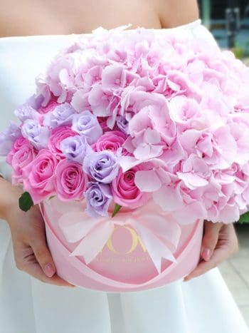 Gėlių dėžutė “Rožinė pastelė”