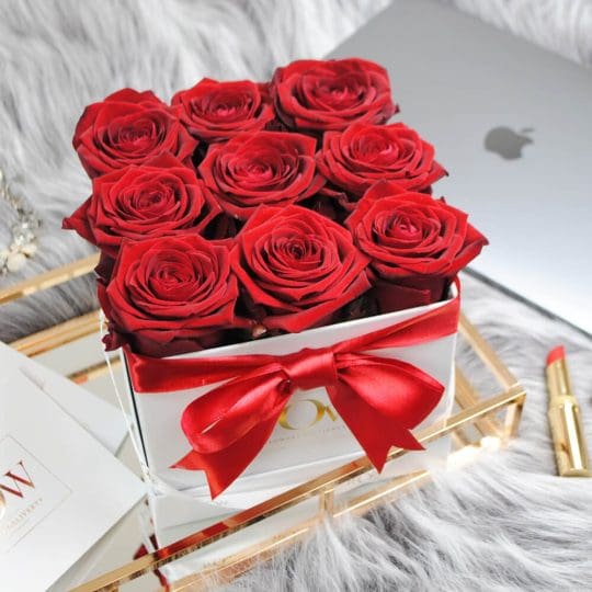 Raudonos rožės dėžutėje KB/M