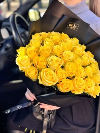 Rožių puokštė “Ellegant Yellow”