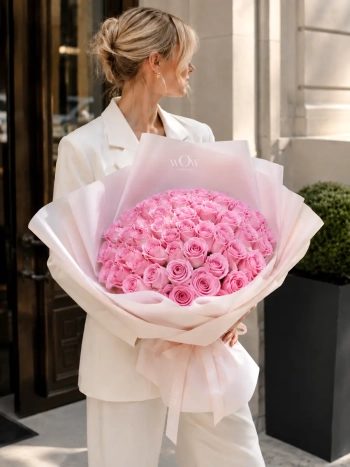 Rožių puokštė „Luciano Pink” Rožių puokštė „Luciano Pink”